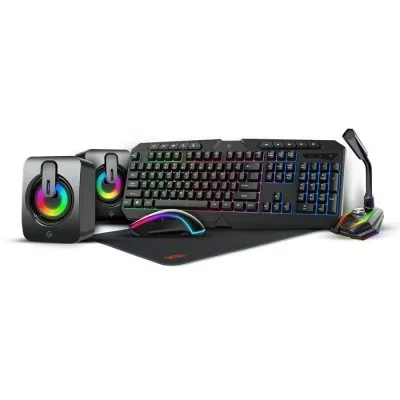 Porodo 5 in 1 Ultimate Gaming Kit with Effect - Black